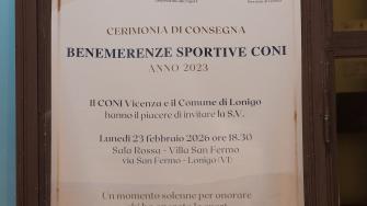 Benemerenze Sportive CONI bronzo - Vicenza